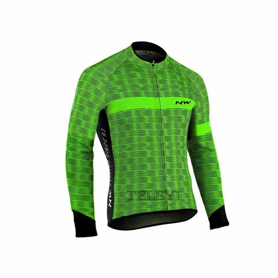 North Wave комплект одежды для велоспорта с длинными рукавами, NW Pro Team Jersey, мужской дышащий костюм, спортивная одежда для езды на горном велосипеде - Цвет: 17