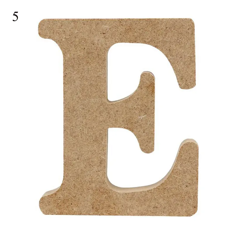 

English Alphabet Letters Natural Wooden Number Decoration DIY Scrapbooking Household Decor Letter Digital Arts Crafts Handmade