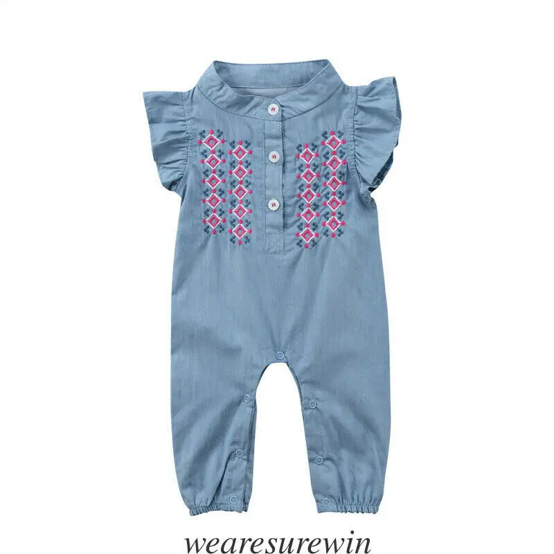 

Infant Newborn Baby Girls Bodysuit Sunsuit Playsuit Jumpsuit Romper Clothes Newborn Infants Baby girls Cotton