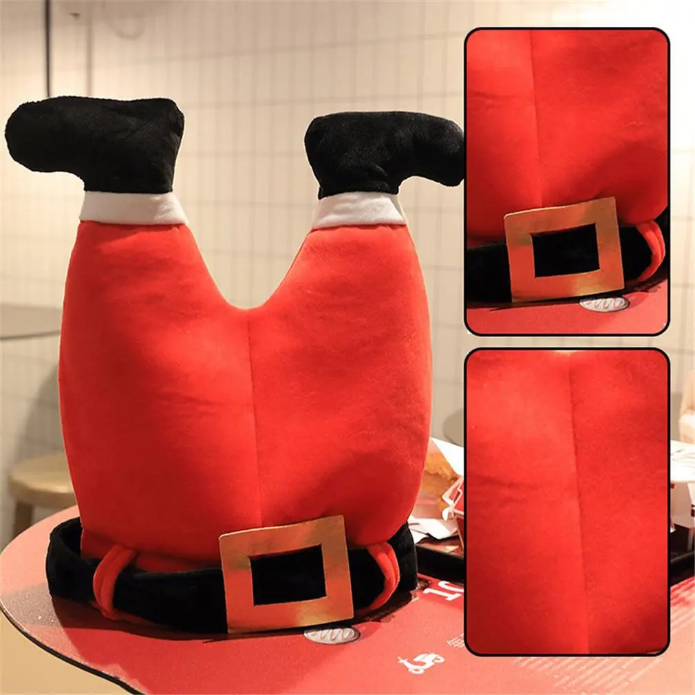 

Christmas Santa Claus Hat Electric Moving Pants Hat Singing Music Hats Cute Funny Stuffed Toy Creative Plush Toy Party Gift Xmas