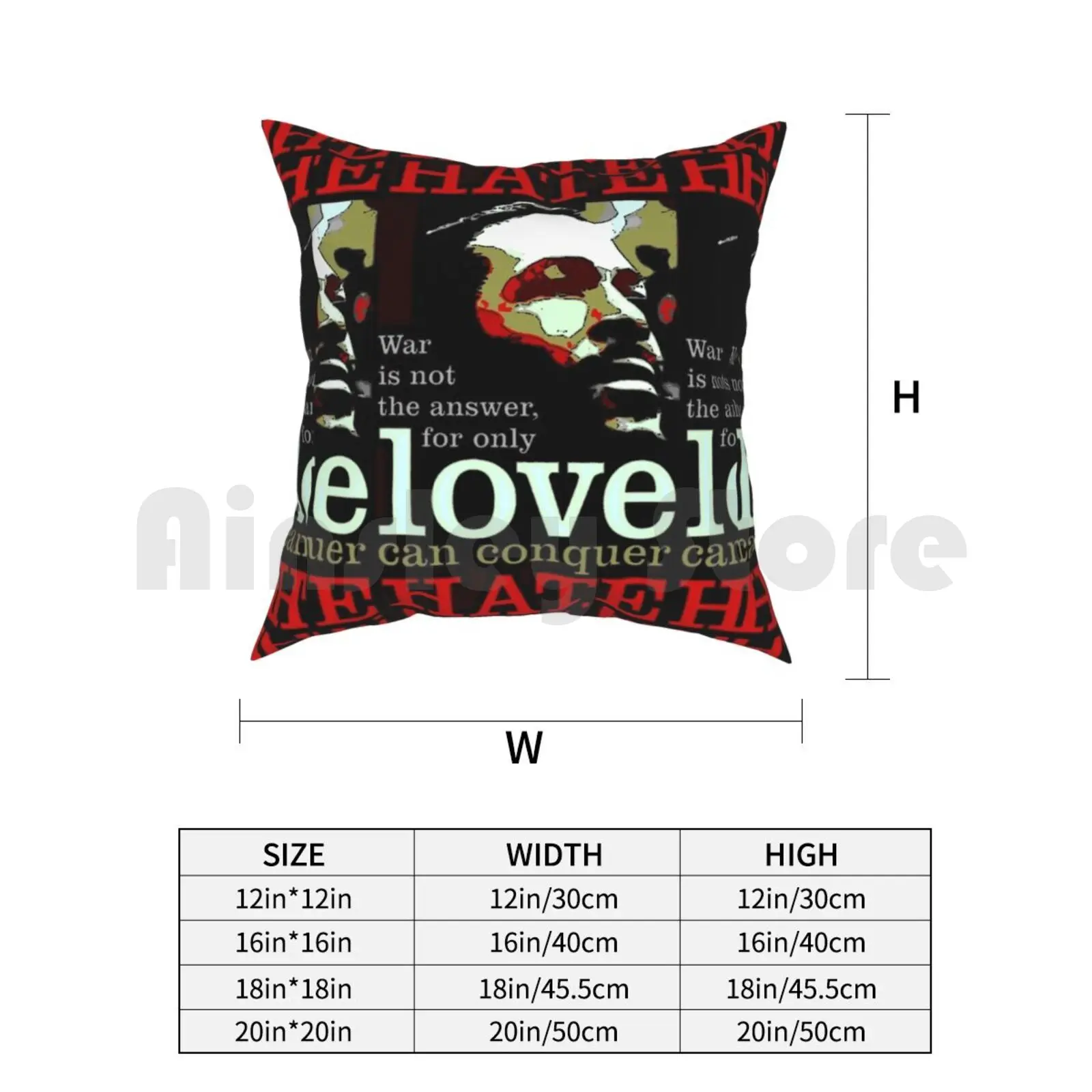 Marvin произносит Love может завоевать ненавидят Подушка Чехол с принтом домашняя