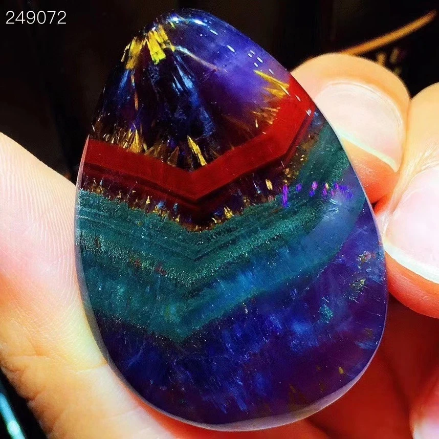 

Natural Auralite 23 Cacoxenite Purple Red Water Drop Pendant 41.8x29.3x14.4mm From Canada Women Necklace Fashion Jewelry AAAAA