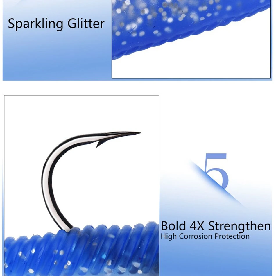 Goture 5 шт./компл. Мягкая приманка 20 г 10,8 см Jig Head быстро качели блеск световой дизайн более одинарный крючок колючая для всех рыболовных