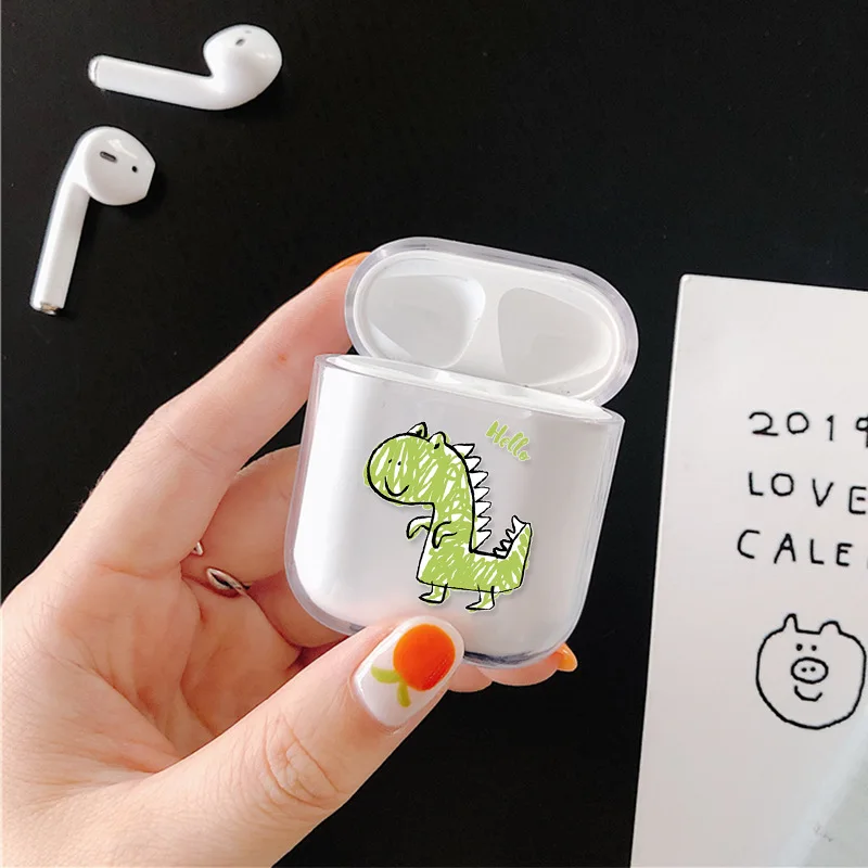 Чехол для Airpods с милым сердцем прозрачный беспроводной чехол наушников жесткие