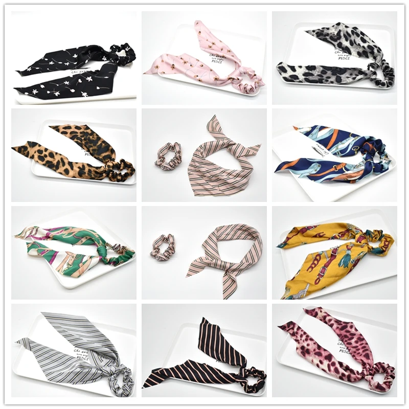 Женская эластичная лента для волос с цветочным принтом| |