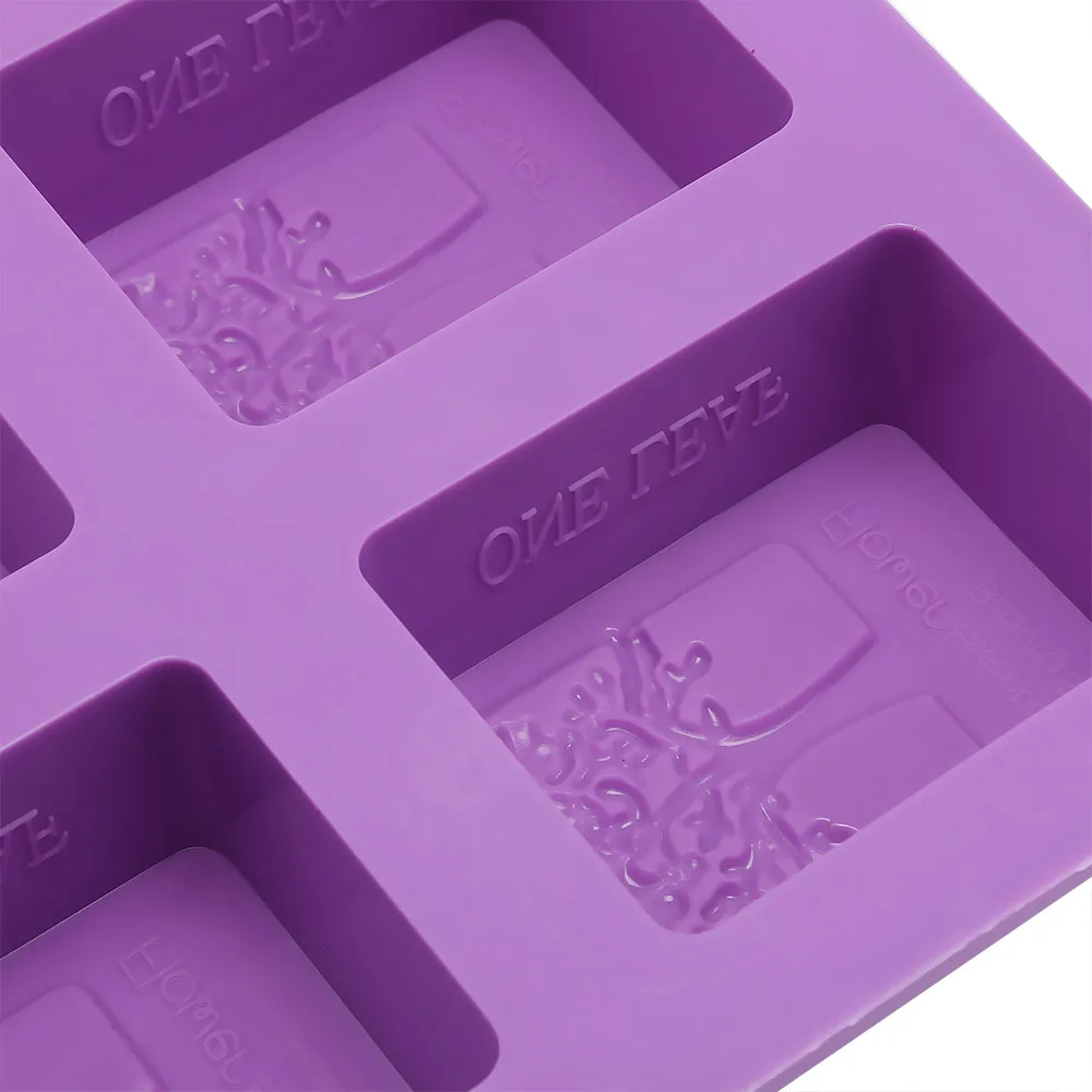 DIY прямоугольные Силиконовые Мыло Форма &quotдеревья&quot в форме 4 отверстия