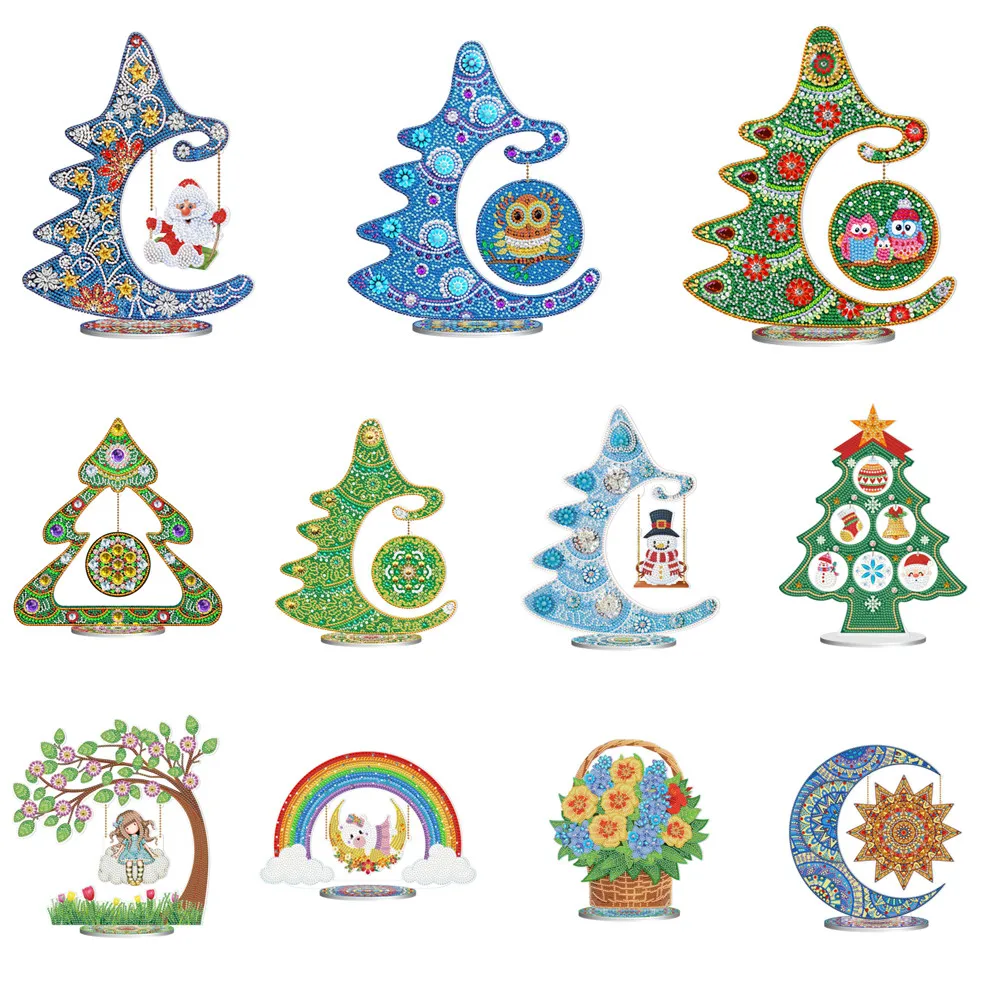 

Full Drill Special Shaped Diamond painting Christmas tree Desktop Ornament Embroidery Craft Cross Stitch Rhinestone Mosaic Kit