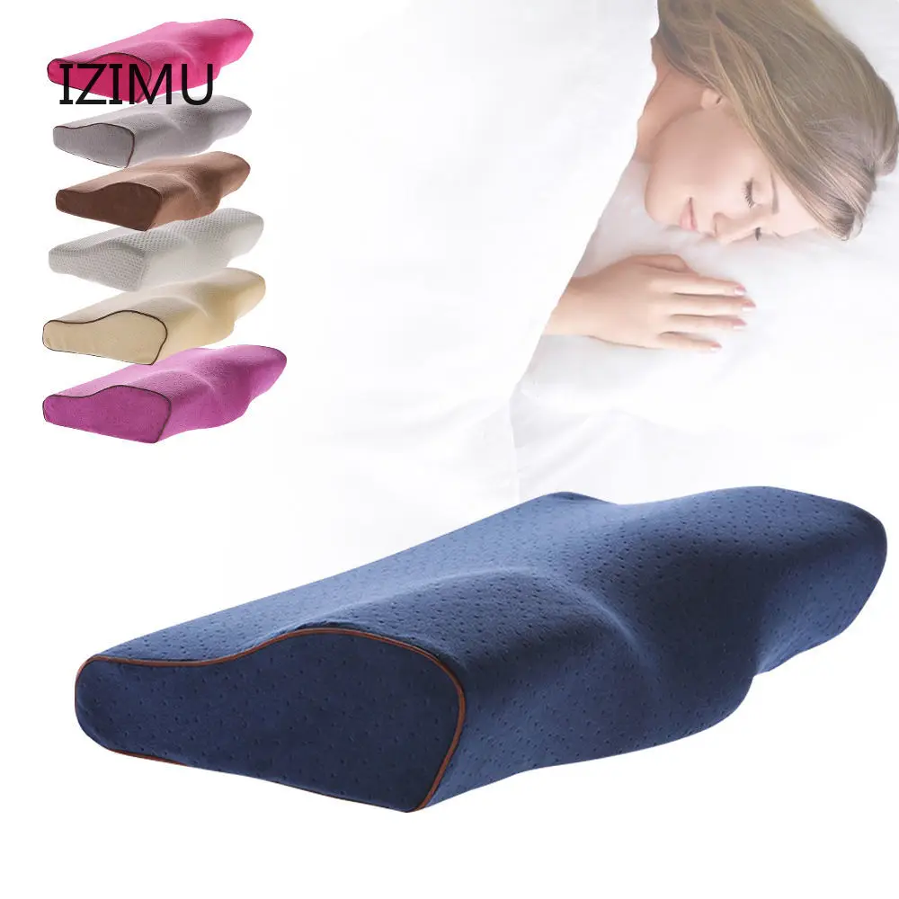 

Memory Foam Bedding Pillow Shaped Ergonomic Cervical Pillow Sleeping Comfortable Neck Protection Butterfly Memory Foam Pillow