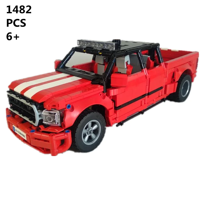 

Конструктор, малогабаритная технология, конструктор MOC cross country Ford F550, сверхмощный пикап, сборная Игрушечная модель автомобиля, подарок для м...