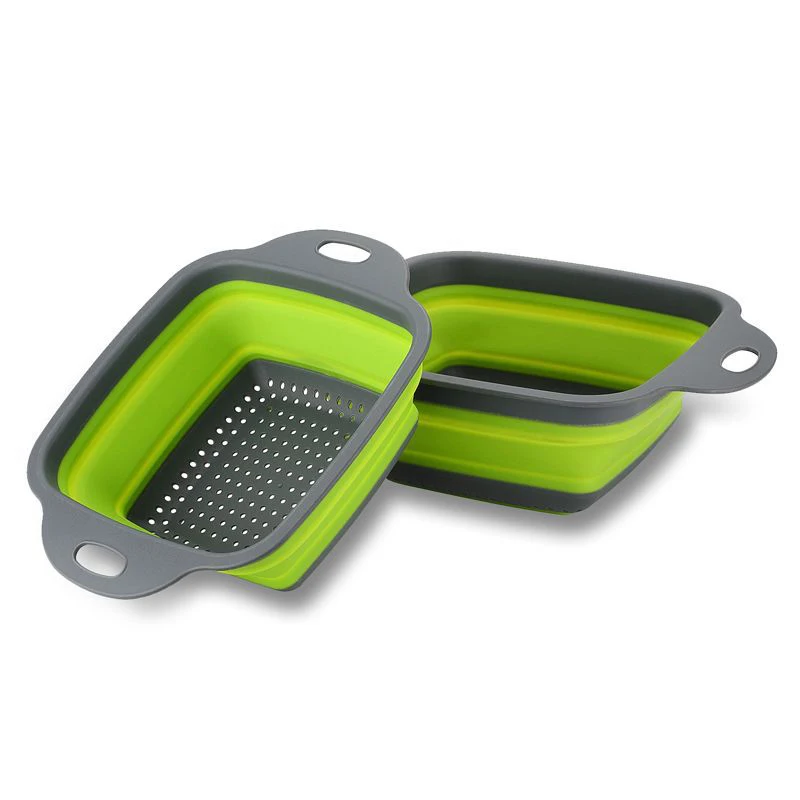 

Colander Dish Drainer Foldable Strainer Fruit Vegetable Washing Basket Silicone Colander Collapsible Drainer Kitchen Tools