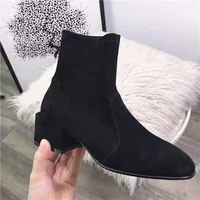 luxury brand 2021sw classic autumn and winter elastic square toe boots fashionable womens boots shoes women high heels