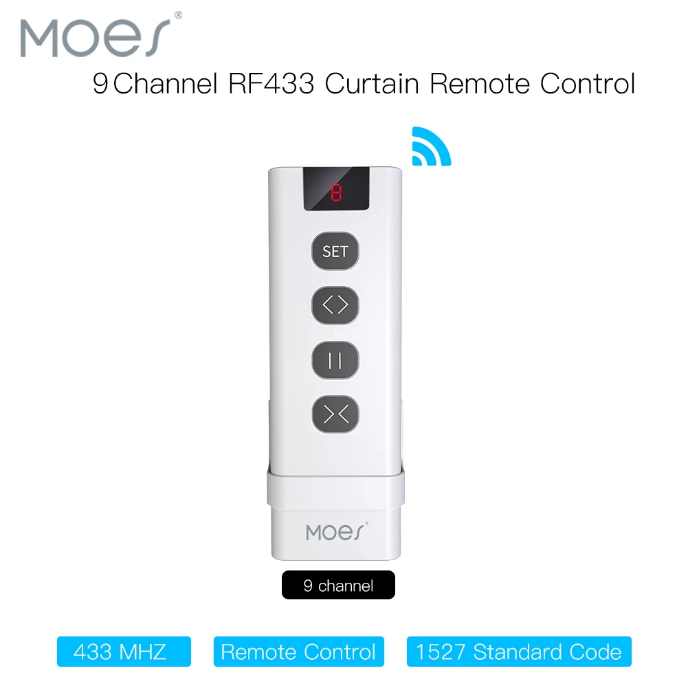 9 канала RF433 дистанционного Управление Wi Fi Шторы переключатель RF рулонные шторы