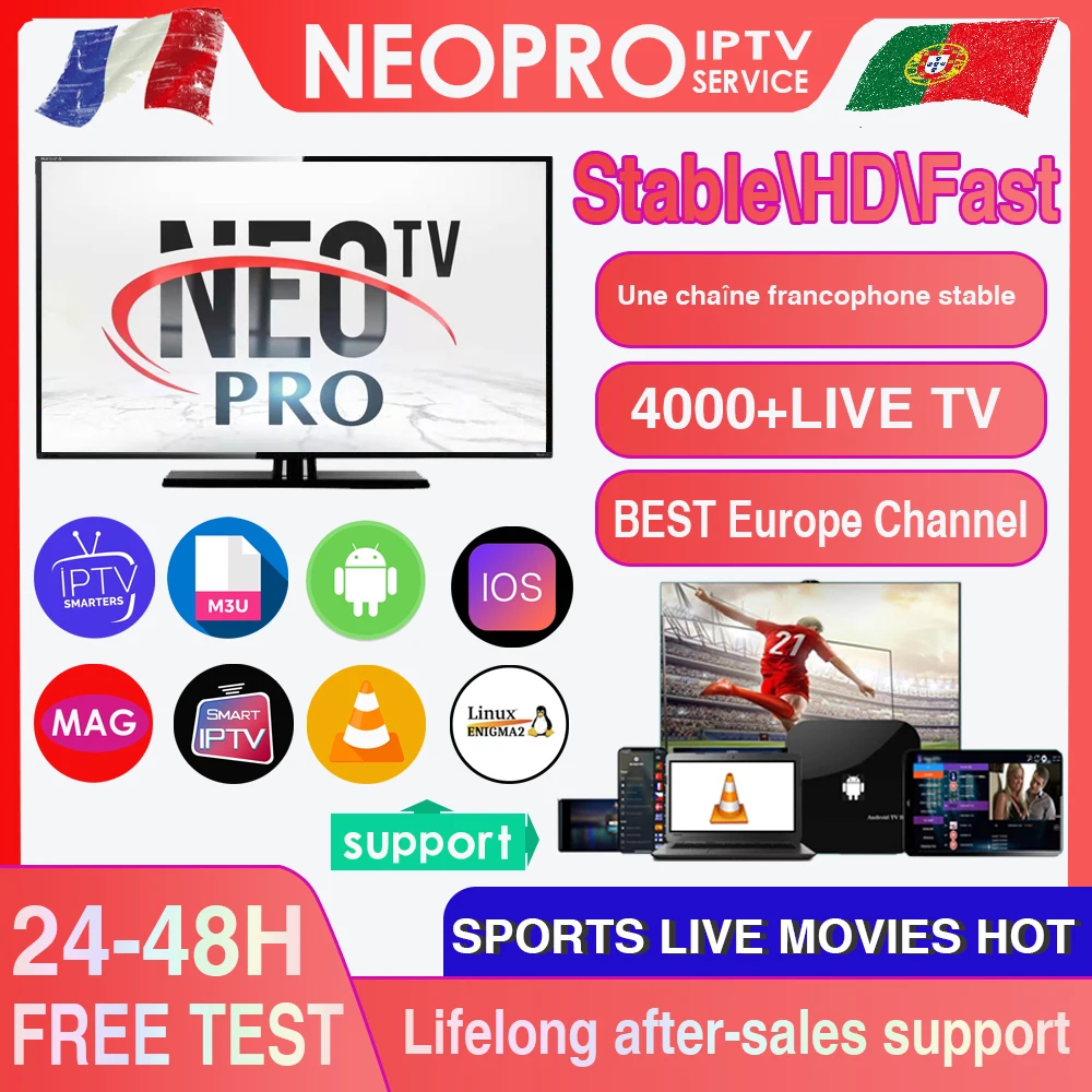 

NEOTV PRO NEO PRO NEOX for Arabic ip french Belgium Canada neo tv pro Morocco For Smart tv Android Box m3u neotv test