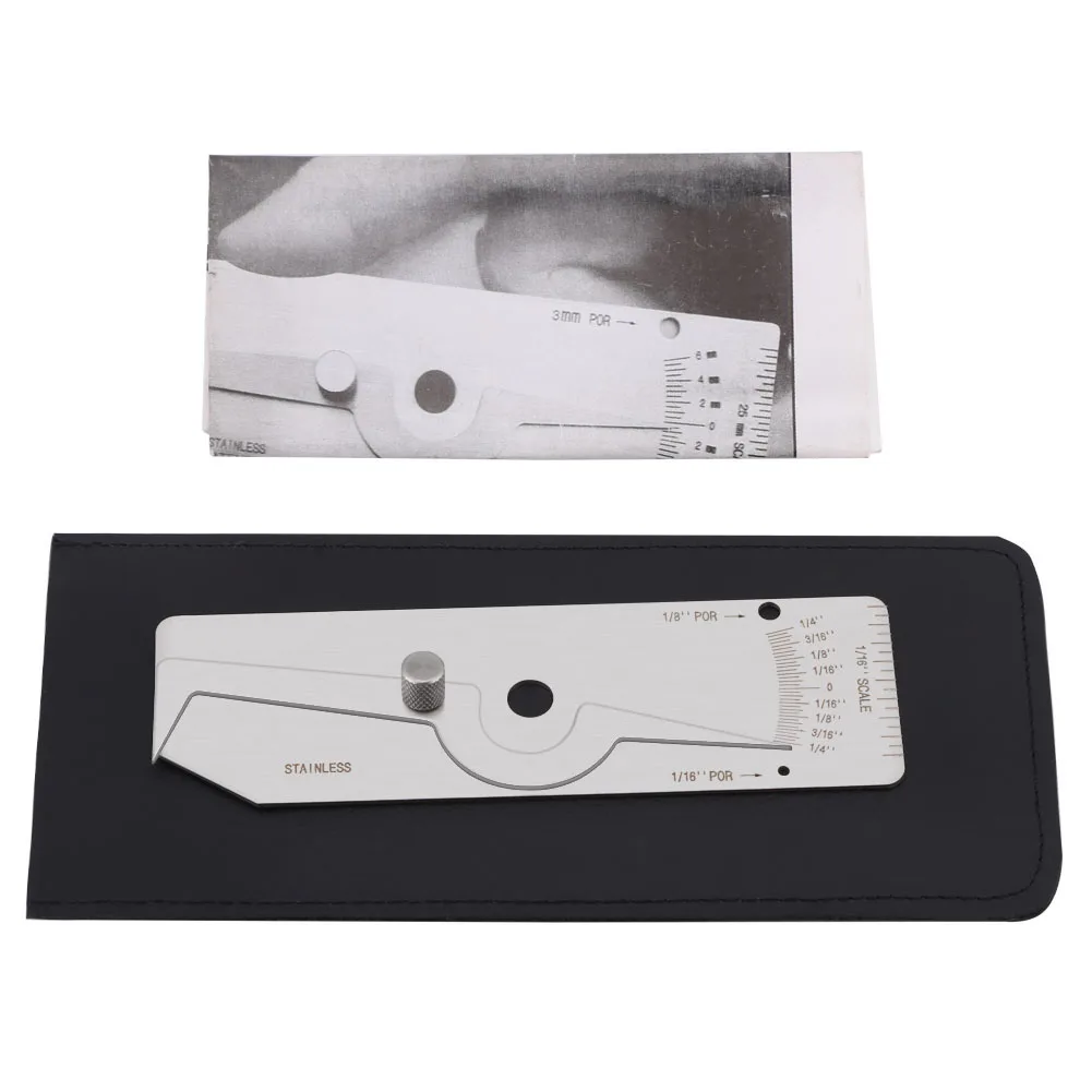 

1pc Precision Stainless Steel Weld Gauge Undercut Depth Gage Measuring Tool