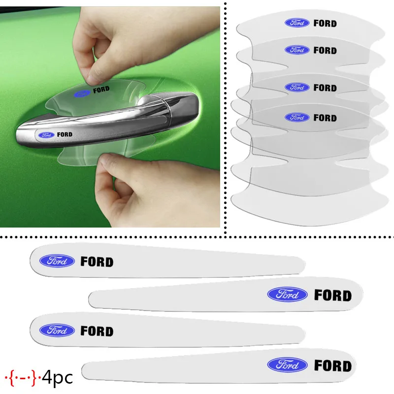 

8pcs Car Sticker Car Door Handle Bowl Protective Transparent Sticker For Ford Focus 2 3 1 Fiesta MK1 MK2 MK3 MK7 Fusion Ranger