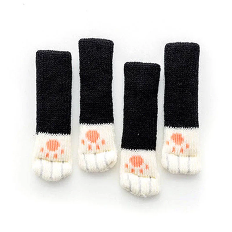 

4Pcs Furniture Chair Leg Cover Pad Anti-slip Floor Knitting Sock Table Feet Mat THIN889