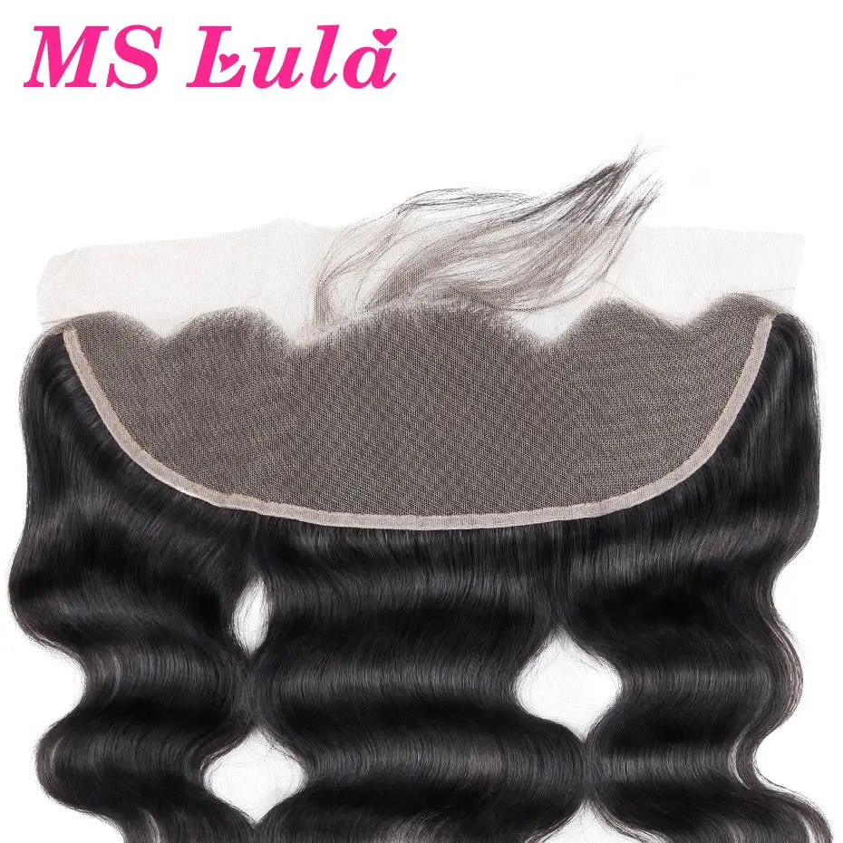 13x4 Lace Frontal Ms lula объемная волна, предварительно выщипанные 13x6 13x4, фронтальная кружевная застежка с детскими волосами, бразильские Человеческие волосы remy для черных женщин - Цвет: 13x4 Lace Frontal