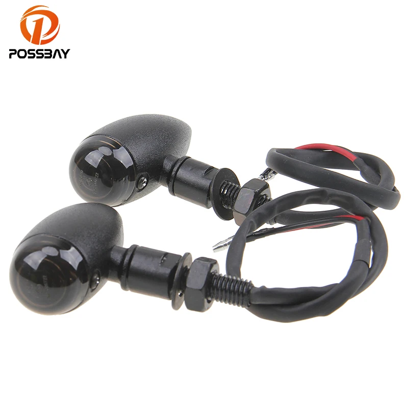 POSSBAY металлический Сигналы поворота для мотоцикла светильник Байк индикатор