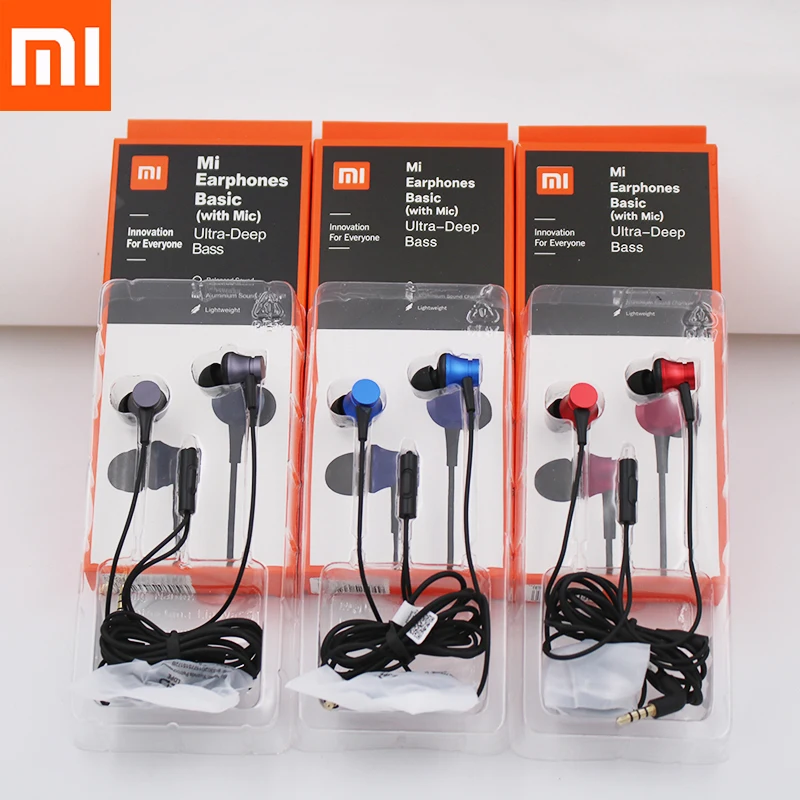 

Xiaomi Earphone 3.5mm In-Ear Metal Wired Call Earphones Gaming Computer Headset With Mic Headphones for Xiaomi Samsung Phones