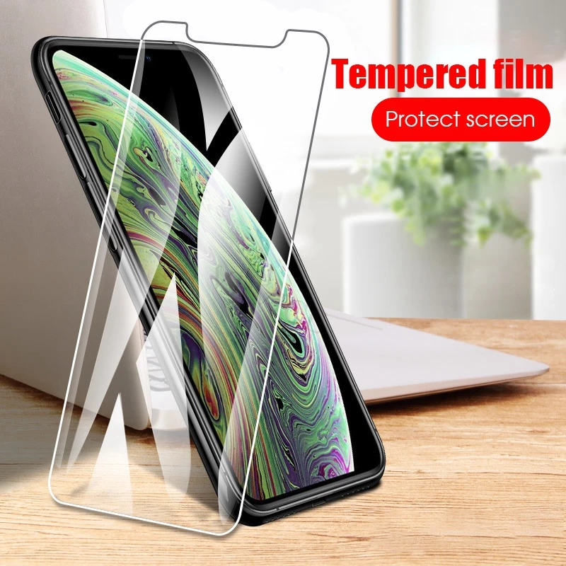 Ультратонкое закаленное стекло 9H для iPhone 7 8 6 6S Plus X XR XS Max Защитная пленка экрана 11