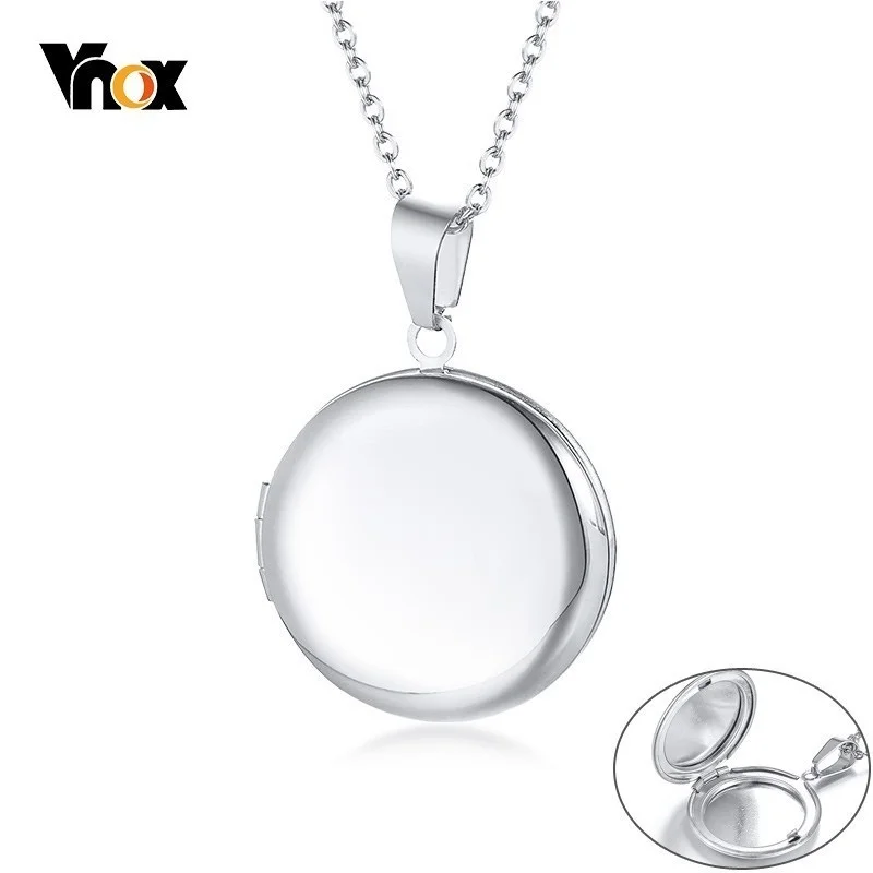 

Vnox Forever Love Locket Necklace Pendant for Women Man Photo Frame Memory Keepsake Valentine's Day Jewelry