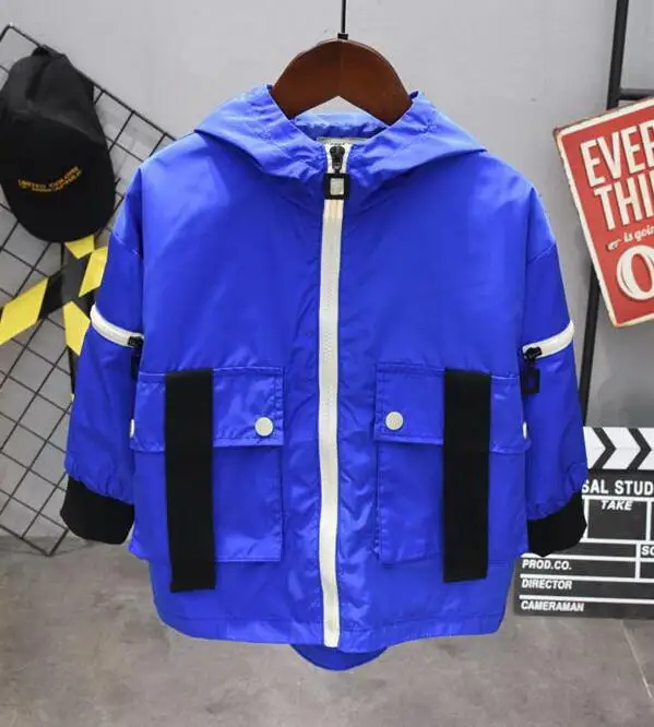 coat Хлопковая одежда для маленьких мальчиков, костюмы, Демисезонный для детей ясельного возраста комплекты для детей Голубое пальто+ футболка+ Штаны 3 шт./компл. детских спортивных костюмов 2-6years - Цвет: coat