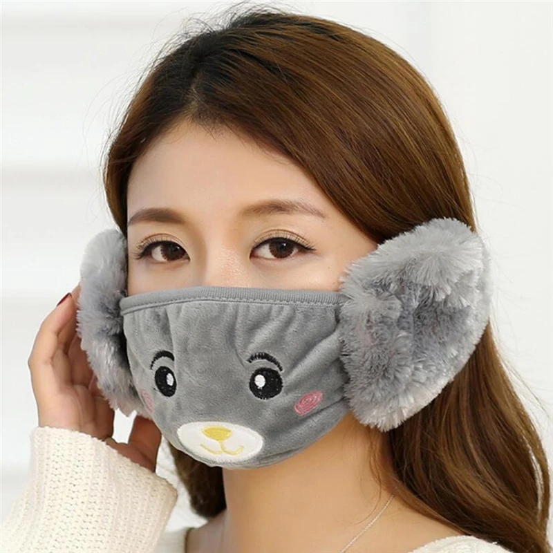 

Модные зимние теплые Чехлы для лица, Защитные чехлы для верховой езды, Женские ветрозащитные чехлы с защитой от пыли, чехлы для лица Kawaii