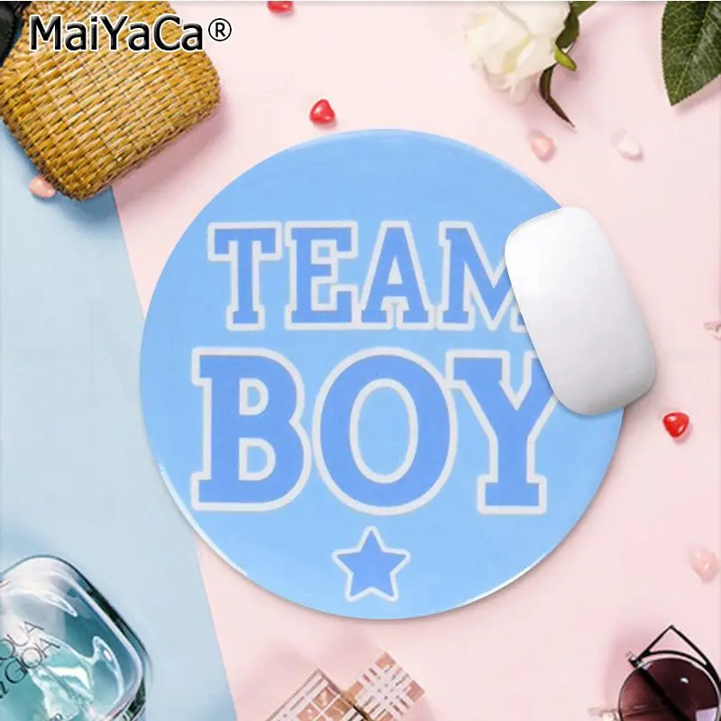 

Maiyaca New Design boy or girl gender reveal party Computer Gaming round Mousemats gaming Mousepad Rug For PC Laptop Notebook