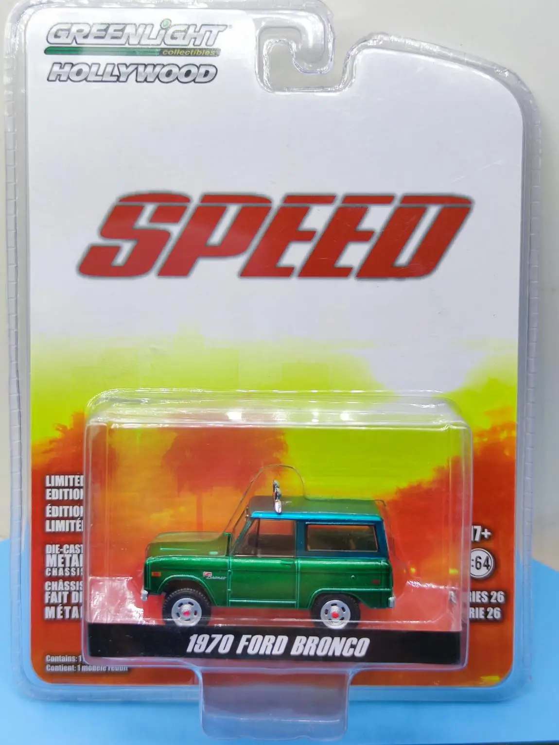 

1/64 зеленый свет 1970 FORD BRONCO Mustang зеленая версия