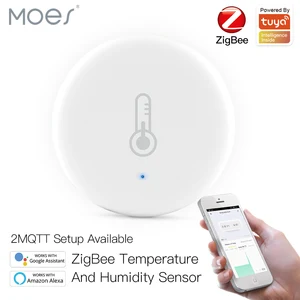 moes tuya smart zigbee 3 0 smart temperature and humidity sensor battery powered security with tuya smart life app alexa free global shipping