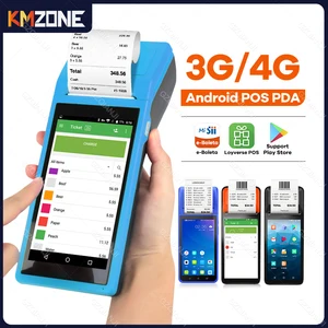 3g 4g android pos pda handheld terminal bluetooth wifi 58mm receipt thermal printer scanner support nfc sii pos machine free global shipping