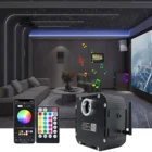 50 Вт RGBW оптический волоконный светильник светодиодный, двигатель, Bluetooth приложение, контроллер звука для оптоволоконного кабеля, Звездный ночной Светильник