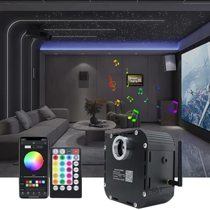 50 Вт RGBW оптический волоконный светильник светодиодный, двигатель, Bluetooth приложение, контроллер звука для оптоволоконного кабеля, Звездный ночной Светильник