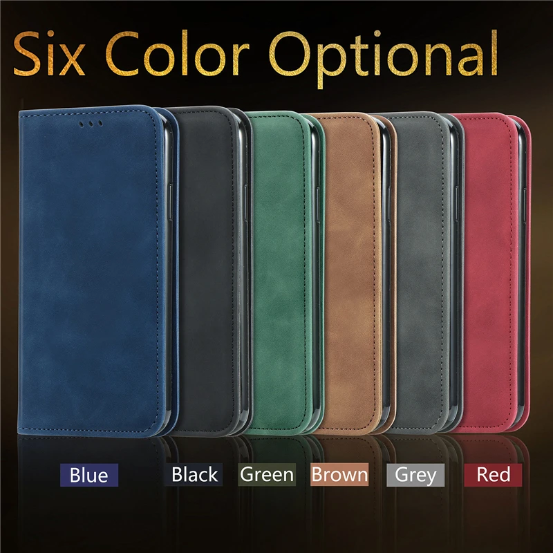 

Matte Leather Flip Case for Xiaomi Redmi Note 10 Pro Wallet Cover Magnetic Full Protection Card Holder Case