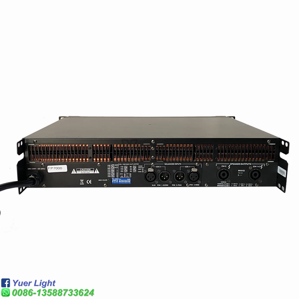 Профессиональный усилитель мощности Motolora Metal trasstor 2 канала FP7000 1450 Вт|Эффект