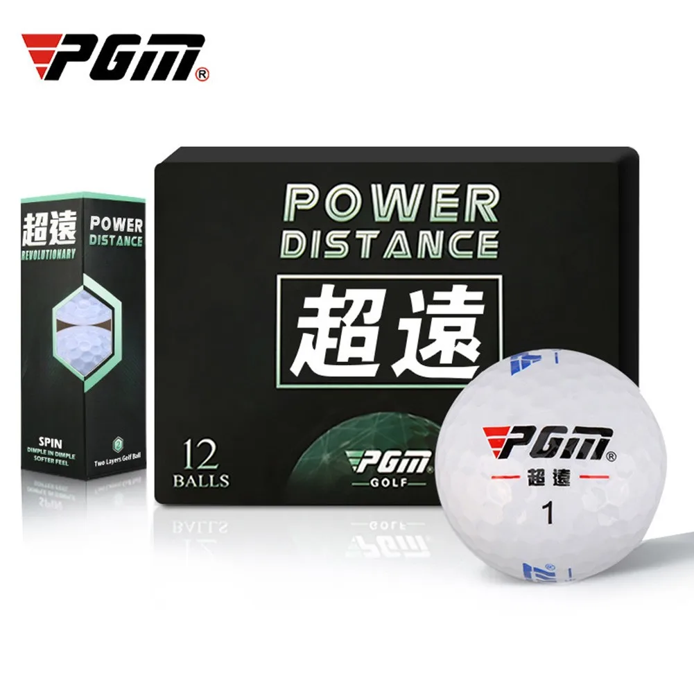 

12 Pcs/box PGM Golf Golf Two-layer Golf Professional Golf Ball Practice Auxiliary Putter Golf Ball For Long-range Competition