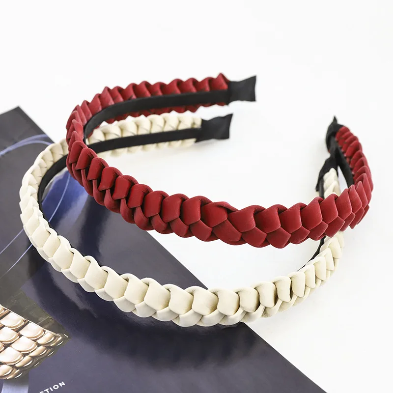 2020 винтажная плетеная повязка на голову с ободком Женская аксессуары для волос