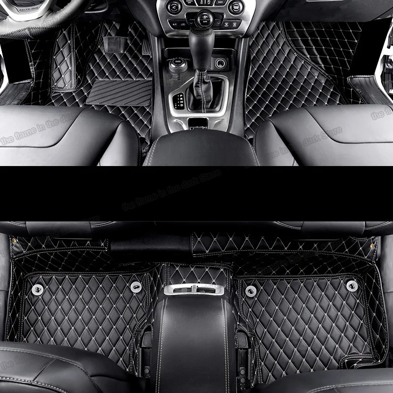 Кожаные коврики Lsrtw2017 для салона автомобиля напольные Jeep Grand Cherokee Wh Wk 2004 2005 2006 2007