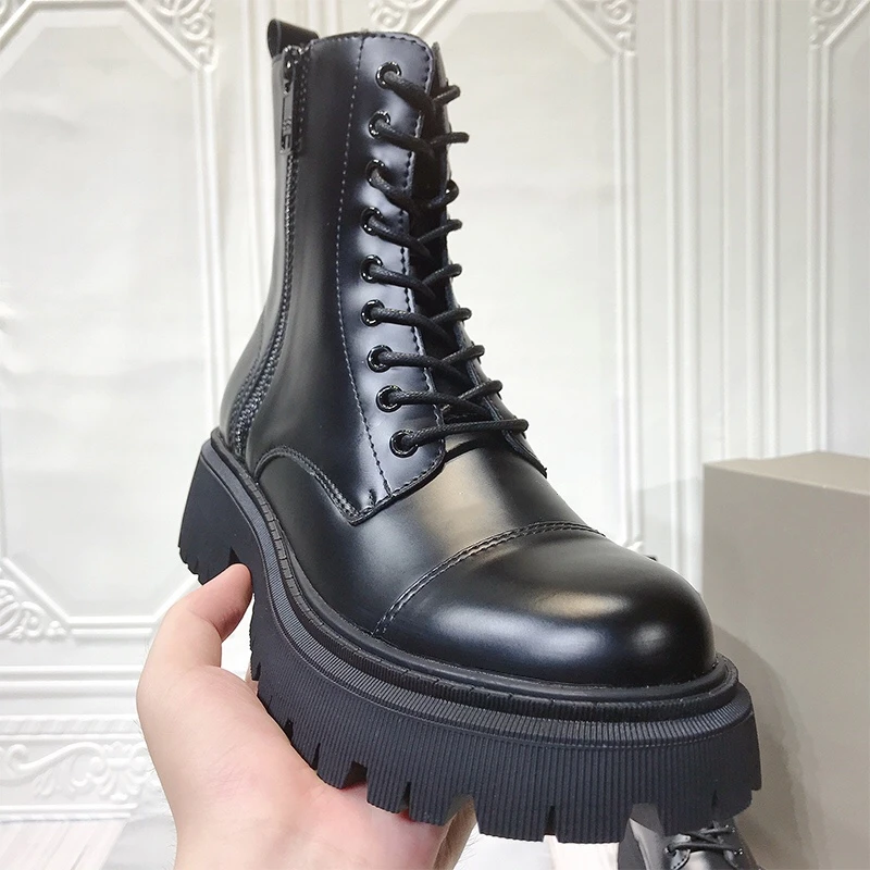 

Женские ботинки из натуральной кожи Martens, женские ботильоны, мотоциклетные ботинки, женская обувь на весну и осень, женские ботинки в стиле п...