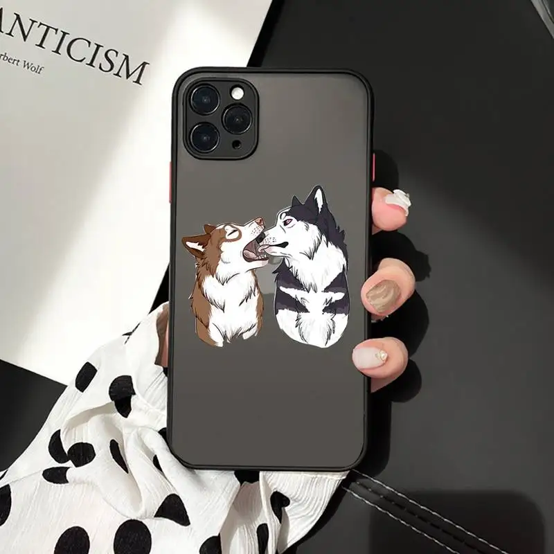 

Husky Kawaii Wolf cute Phone Case matte transparent For iphone 7 8 11 12 plus mini x xs xr pro max cover