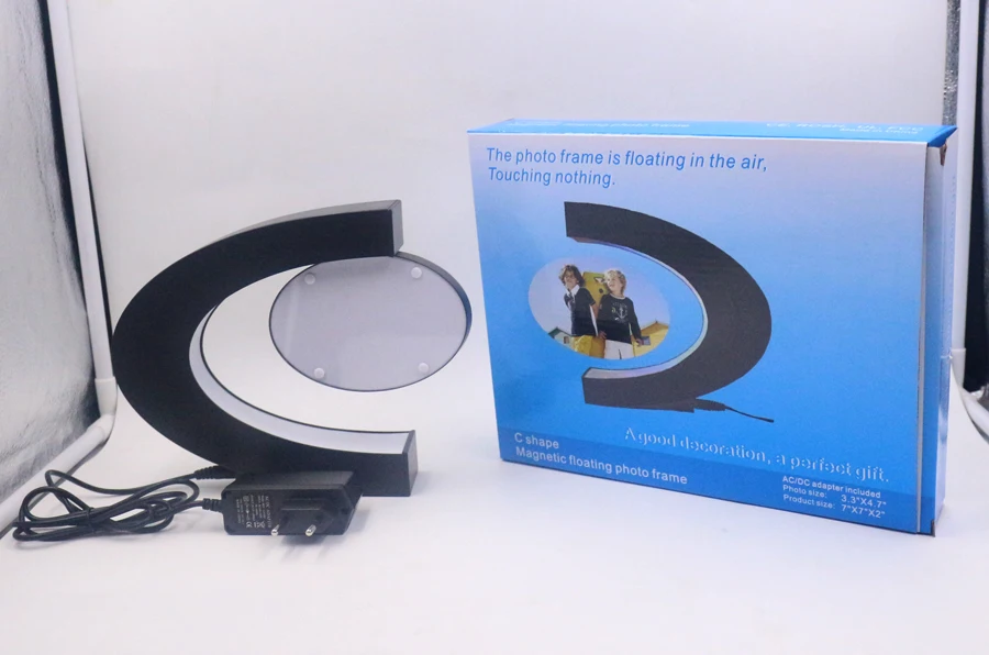 Электронная Магнитная левитационная плавающая фоторамка C образной формы