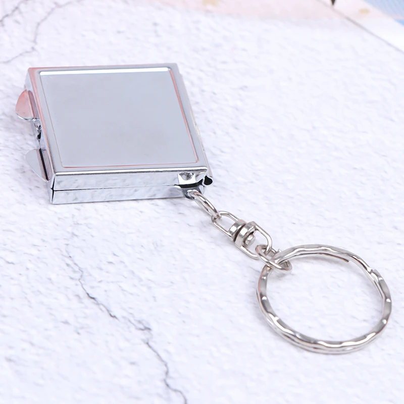 

TY253 1pc Portable Compact Makeup Cosmetic Folding Pocket Makeup Mirror Lady Mini Personalised Key Ring Keychain