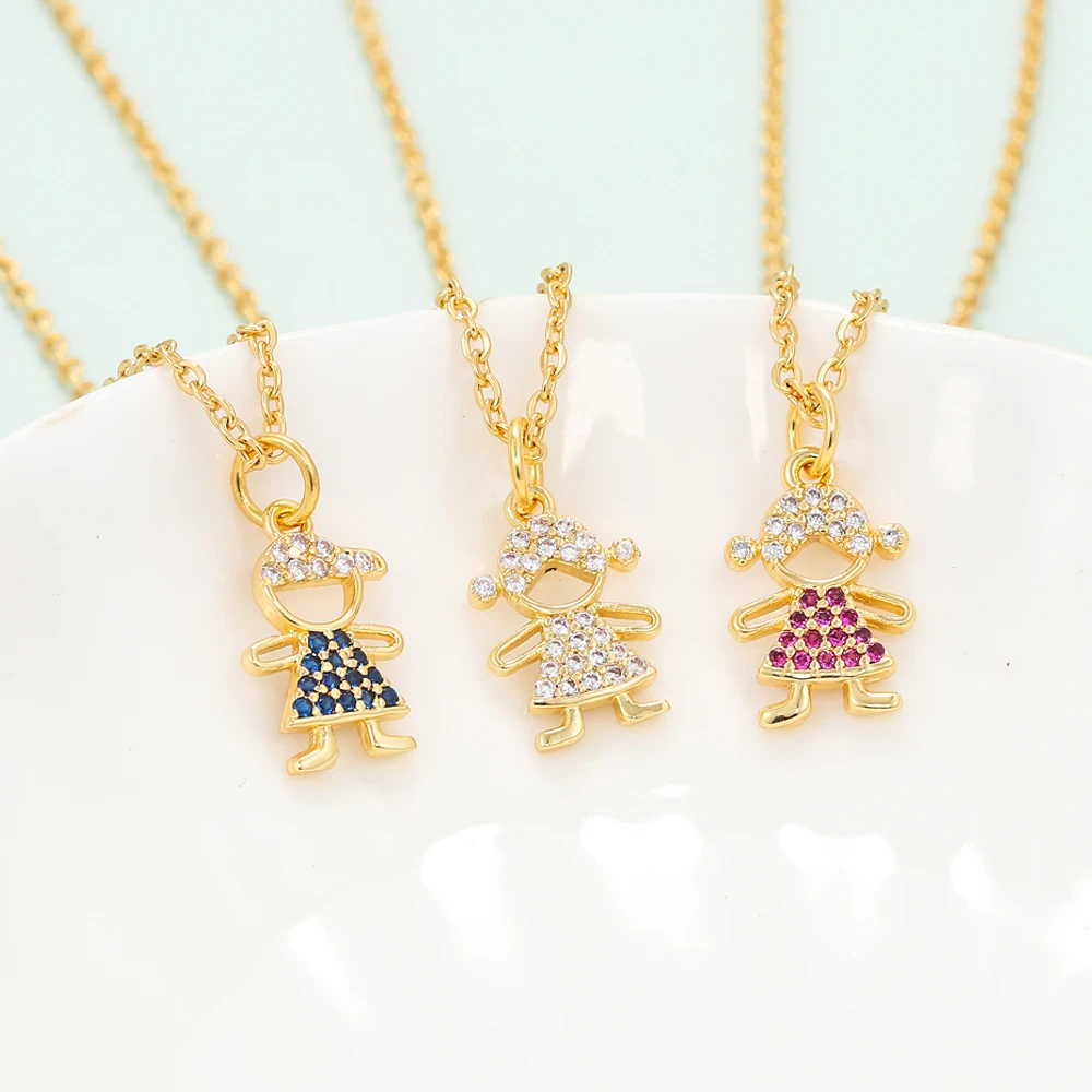 EYIKA милый маленький мальчик девочка микро паве искусственный золотой серебряный