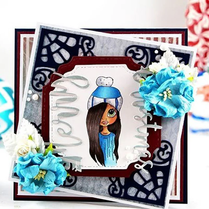 Цветочный квадратный узор металлические Вырубные штампы цветы Скрапбукинг 2020