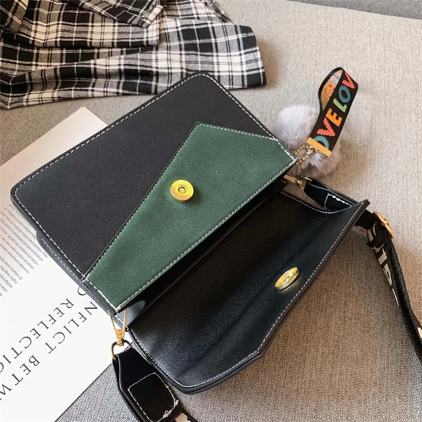 Bolso Mujer Женская Роскошная сумка на плечо контрастного цвета простая мессенджер