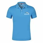 Мужская Весенняя рубашка-поло с логотипом Ягуара, настраиваемая однотонная красивая спортивная мужская футболка с коротким рукавом, привлекающая внимание