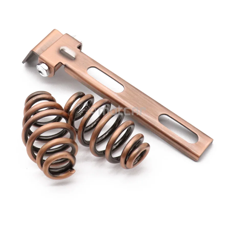 

Motorcycle Retro Crocodile Rivet Style PU Leather Solo Rivet Seat 3" Spring Swivel Bracket for Harley Custom Chopper Bobber