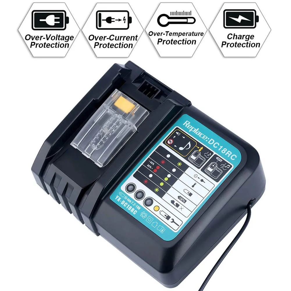 Быстрое зарядное устройство 14 4 В/18 в DC18RA \ RC 3A Быстрая зарядка для Makita BL1815 BL1830 SP99 |