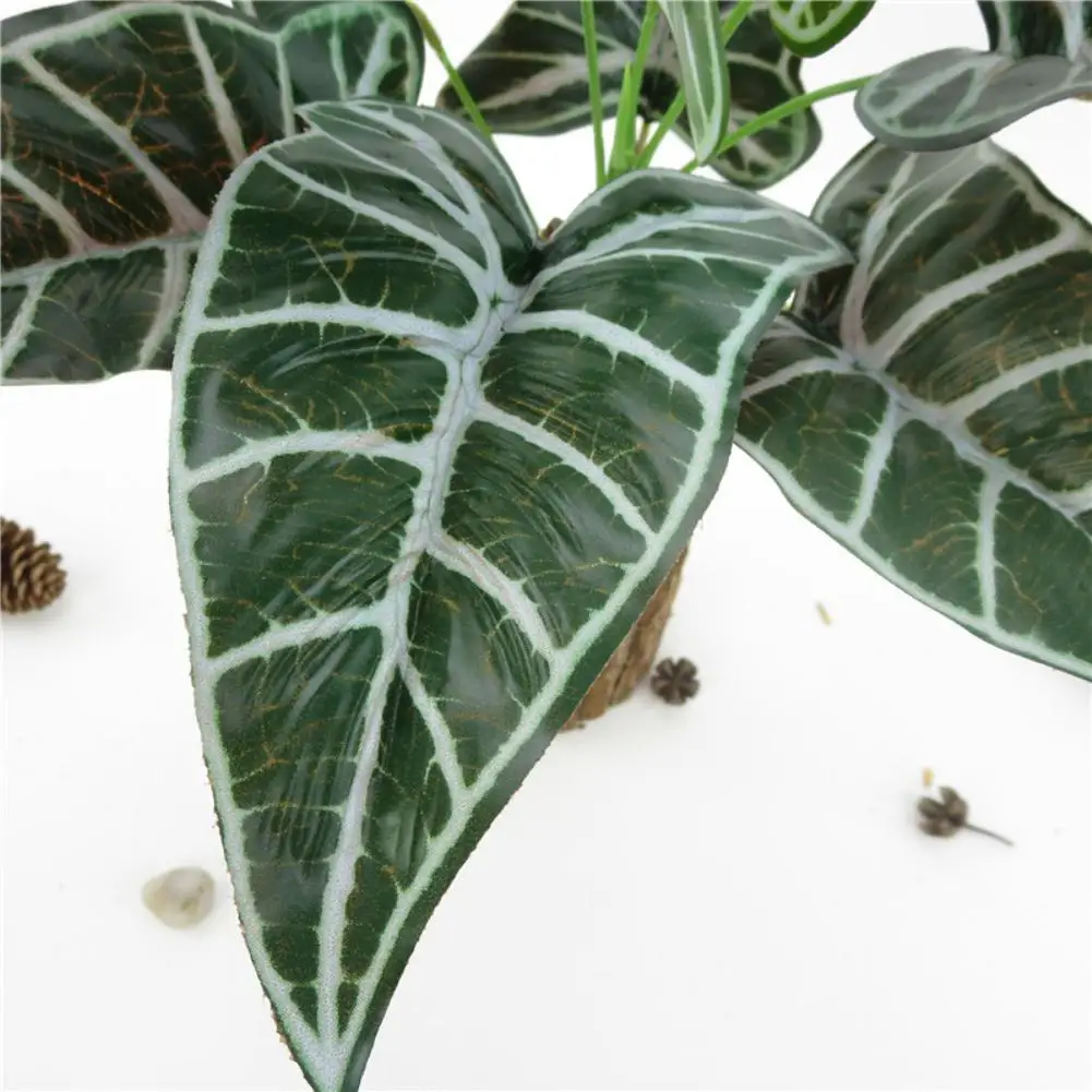 

1Pc Artificial Alocasia Leaves Fake Plant Home Office Party Photography Decor