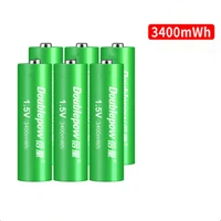 6pcslot new 3400mwh 1 5v aa rechargeable lithium battery is quickly charged by smart dedicated aa aaa battery charger